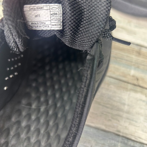 Crocs Literide Pacer Sneakers Shoes Mens Size 11 Black - Picture 10 of 11